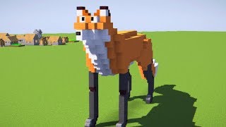 Minecraft Fox Statue Tutorial [upl. by Lashonde]