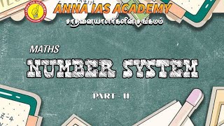 NUMBER SYSTEM  PART II  TNPSC  GROUP IV [upl. by Ecnarf509]