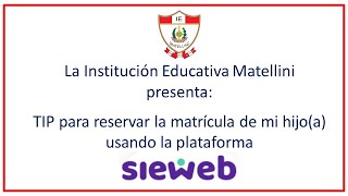 COMO HAGO LA RESERVA DE MATRÍCULA DE MI HIJOA PARA EL 2025 [upl. by Bollinger]