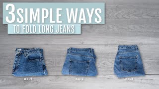 3 Simple Ways to fold jeans for your drawers  Folding with Judi [upl. by Quinlan]