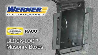 Raco BlockLoc Masonry Boxes With Brackets [upl. by Itagaki219]