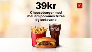 McDonald’s Cheeseburger mellem pommes frites og en mellem sodavand [upl. by Courtund]