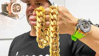 Making a 1 Kilo Gold Cuban Link Chain  This Process is Insane [upl. by Siraval]