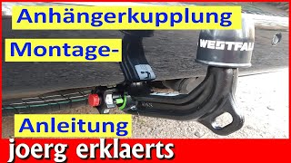 Anhängerkupplung Montage Anleitung mit Elektrosatz Tutorial AHK nachrüsten Mercedes Vito W447 No 324 [upl. by Rondon600]