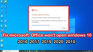 Microsoft word not opening windows 10 [upl. by Yelrac48]