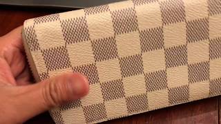 How to Spot Authentic Louis Vuitton Clemence Damier Azur Wallet and Where to Find the Date Code [upl. by Gladdie]