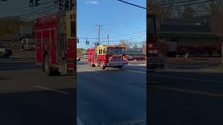 Colonie Fire Company Engine 406 Responding to a Fire [upl. by Ulphia]