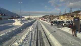 Cab Ride on Nordland line railway winter 02 [upl. by Hannej]