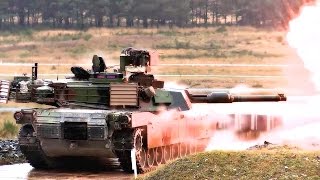 US Military M1 Abrams Tank  Awesome Gunnery Range [upl. by Tekcirk305]