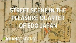 Street scene in the pleasure quarter of Edo Japan [upl. by Addam36]