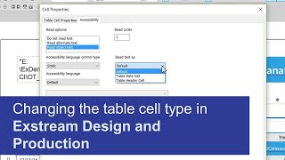 Changing the table cell type  OpenText Exstream 16 Design and Production [upl. by Vail101]