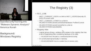 Dynamic Malware Analysis D1P07 Background Windows Registry [upl. by Westley]