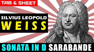 TABSheet Sonata 2 WeissSW 2 V Sarabande by Leopold Silvius Weiss PDF  Guitar Pro  MIDI [upl. by Adyam772]