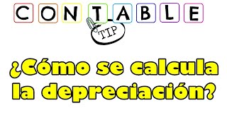 ¿COMO SE CALCULA LA DEPRECIACION [upl. by Portuna]