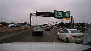 Rubber necker causes crash San Antonio TX 2162019 [upl. by Assirod139]