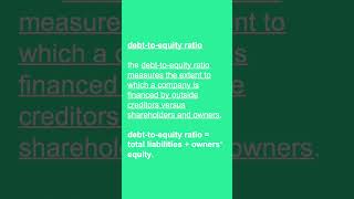 debt to equity ratio  accounting foundations for MBA students [upl. by Derwood354]