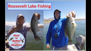 ROOSEVELT LAKE FISHING  Bass and Crappie  Shrimp Encrusted Fried Fish  Swimbaits  Post Spawn [upl. by Blumenthal]