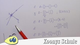 Ebenengleichung mit Gerade und Punkt aufstellen Parametergleichung  Analytische Geometrie [upl. by Conlen]