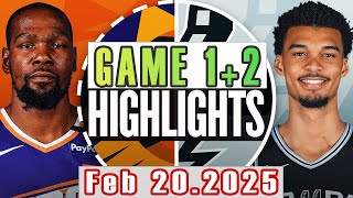 Phoenix Suns vs San Antonio Spurs Game 1st  2nd Highlights Feb 202025 NBA Season 202425 [upl. by Geier]