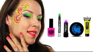 UV Neon Face Paint Tutorial  How to Do Neon Festival Face Paint [upl. by Gyimah185]