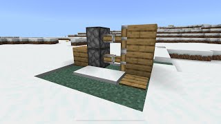 How to Make a 1x2 Piston Door in Minecraft [upl. by Selhorst502]