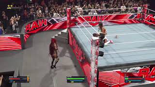 Wwe 2K24 RAW zelina vega vs aliyah vs bfab [upl. by Dino]