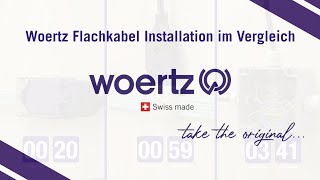 Woertz Flachkabel Installation im Vergleich [upl. by Ahsiekram]