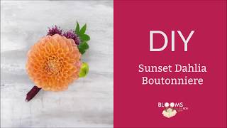 DIY Sunset Dahlia Boutonniere [upl. by Culbertson]