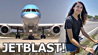 GIRLFRIEND’S FIRST JETBLAST A321 amp 757 Takeoff from Skiathos Airport  JSI Plane Spotting [upl. by Micro692]