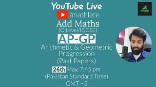 O levelIGCSE Add Maths  ApGp  Arithmetic and Geometric Progression Past Papers [upl. by Atiral]