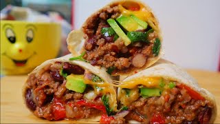 The Best Juicy Beef Burrito Recipe  Mexican Street Food [upl. by Nidraj532]