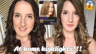 AT HOME ALL OVER HIGHLIGHTS LOREAL FROST AND DESIGN CARAMEL [upl. by Akinahc]