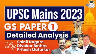 UPSC Mains 2023  GS Paper 1 Detailed Analysis amp Answers  Geography Society amp History [upl. by Yehsa520]