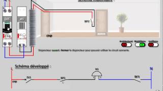 Schéma électrique dun Circuit sonnerie filaire sonnette [upl. by Nytsua]