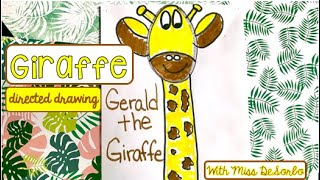 Giraffe Directed Drawing  How To Draw A Giraffe Giraffes Cant Dance  April 28th [upl. by Yoho272]