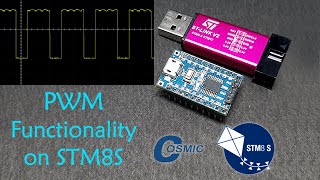 Pulse width Modulation with STM8 using Cosmic C and STVD  STM8S PWM Generator [upl. by Greff945]