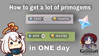 How to get A LOT of primogems in a day F2P [upl. by Akilegna997]