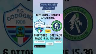 RC Codogno  FCD Fucina  Sintesi YouTube Arizona tv calciodilettanti [upl. by Enyamert]