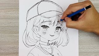 How to Draw a Cute Anime Girl  Easy StepbyStep for Beginners No Experience Needed [upl. by Burtie]