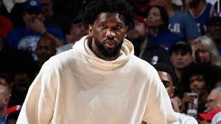 Soft Joel Embiid tries to fight reporter but can’t play games nba basketball [upl. by Onivag]