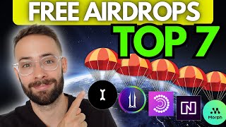 Top 7 FREE Crypto Airdrops Still Early [upl. by Nerti]