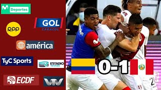 Colombia 0  1 Perú  Así relató Sudamérica el gol de Edison Flores [upl. by Dara134]