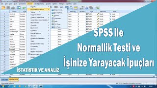 Normallik Testi SPSS Normal dağılım testi Normal Dağılmayan Veri için Çözümler [upl. by Fritzsche436]