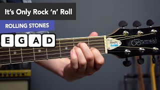 How to play Its Only Rock N Roll But I Like It by Rolling Stones with Four Easy Chords [upl. by Navannod650]