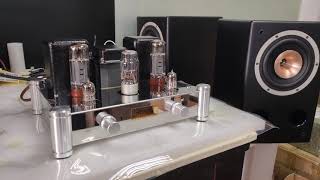 Reisong A10 EL34B tube amp Singleend Class A HiFi amplifier  SoundArtist SC6B Coaxial speakers [upl. by Marmion]