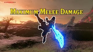 Zelda Breath of the Wild What is the MOST melee damage possible [upl. by Selrahcnhoj914]