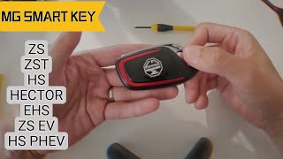 How to change battery for MG SMART KEY  REMOTE [upl. by Ahsyak239]