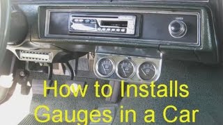 How to install gauges in a car [upl. by Orit]