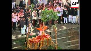 Cremation ceremony for slain Nepalese royal family with sound [upl. by Asoramla]