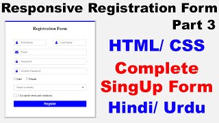 Login and Registration Form in HTML amp CSS [upl. by Roehm]